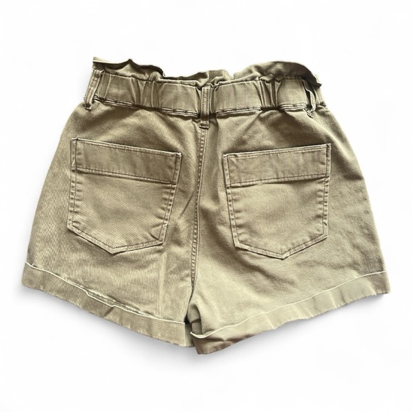 Express Olive High-Waisted Shorts - Picture 2 of 6
